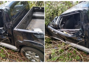 Motorista fica gravemente ferido após Hilux capotar na região Norte do Piauí